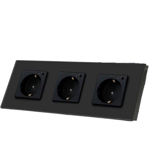 Розетка Bseed 3х - black